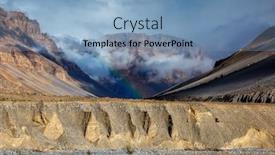  Presentation with himachal pradesh - Amazing slide set having himalayas-mountains-in-clouds backdrop and a teal colored foreground