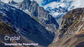  Presentation with river valley - Amazing slides having himalayas-mountains-lahaul-valley backdrop and a ocean colored foreground