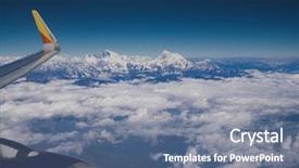  Presentation with climbing - Amazing presentation theme having himalayas ridge mount everest aerial backdrop and a seafoam green colored foreground