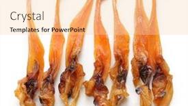  Presentation with dried food - Colorful PPT theme enhanced with himegai-japanese-food-delicacy-dried backdrop and a lemonade colored foreground