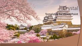  Presentation with japan castle - Colorful slide set enhanced with himeji-japan-at-himeji-castle backdrop and a soft green colored foreground