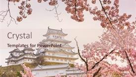  Presentation with japan castle - Audience pleasing slide deck consisting of himeji-japan-at-himeji-castle backdrop and a lemonade colored foreground