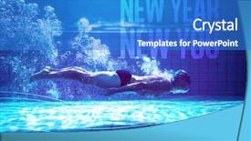  Presentation with new year - Amazing theme having himself against new year backdrop and a teal colored foreground