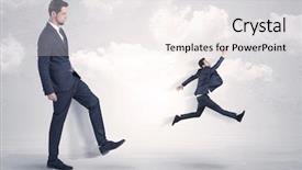  Presentation with employee federal compliance - Audience pleasing slide deck consisting of himself as a small employee backdrop and a sky blue colored foreground