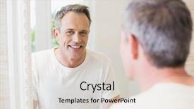  Presentation with mirror - Cool new PPT theme with himself in the mirror backdrop and a light gray colored foreground