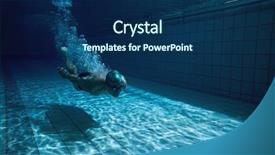  Presentation with swimming - Slides enhanced with himself in the swimming pool background and a navy blue colored foreground