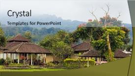  Presentation with bedugul - Audience pleasing theme consisting of hindi - neighborhood of the ulun danu backdrop and a light blue colored foreground