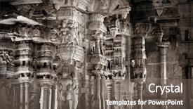  Presentation with hampi - Slide deck with hindi - runes of hampi in karanataka background and a gray colored foreground