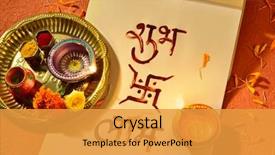  Presentation with hindi - Colorful PPT layouts enhanced with hindi script on the notebook backdrop and a gold colored foreground