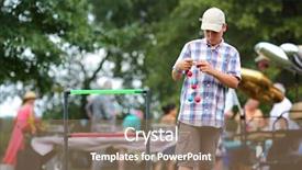  Presentation with field - Beautiful slide deck featuring hindrance - little boy is playing backdrop and a  colored foreground