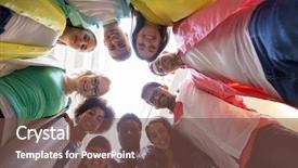  Presentation with friendship school - Colorful presentation theme enhanced with hindu books - education school friendship and unity backdrop and a tawny brown colored foreground