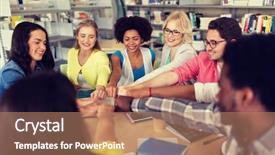  Presentation with education teamwork - Cool new slide set with hindu books - education school teamwork and people backdrop and a coral colored foreground