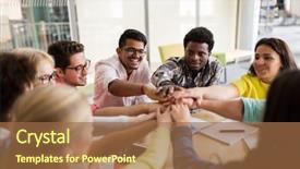  Presentation with education teamwork - Colorful slide deck enhanced with hindu books - education school teamwork and people backdrop and a coral colored foreground