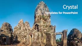  Presentation with cambodia - Audience pleasing slide deck consisting of morning time siem reap backdrop and a teal colored foreground