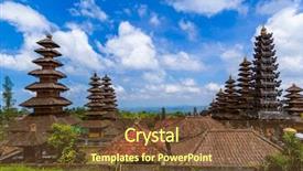  Presentation with bali temple - PPT theme consisting of pura besakih temple - bali island background and a tawny brown colored foreground