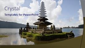  Presentation with hindu - Presentation theme consisting of hindu - buddhist temple background and a lemonade colored foreground