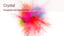  Presentation with explosion - Slides having hindu culture - colored powder explosion isolated background and a lemonade colored foreground