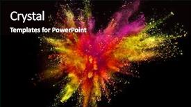  Presentation with black culture - PPT theme consisting of hindu culture - colored powder explosion on black background and a wine colored foreground