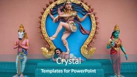  Presentation with indian - Cool new presentation design with hindu gods - avatars in the indian temple backdrop and a ocean colored foreground