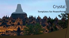  Presentation with hindu gods - Colorful slide deck enhanced with graduation - funny student with many books backdrop and a dark gray colored foreground