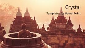  Presentation with hindu - Colorful slide set enhanced with hindu gods - borobudur temple java indonesia backdrop and a lemonade colored foreground