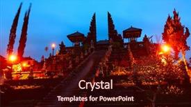  Presentation with pura hindu - Presentation theme featuring hindu gods - main entrance to balinese temple background and a wine colored foreground