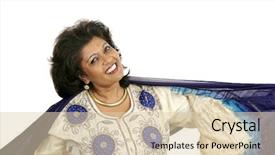  Presentation with indian traditional - Theme featuring hindu muslim - beautiful woman dances in traditional background and a lemonade colored foreground