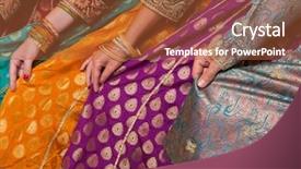  Presentation with hindu - Slide set enhanced with hindu muslim - bollywood dancers are holding their background and a red colored foreground