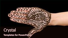  Presentation with black hands - PPT theme with hindu muslim - design on hands background and a wine colored foreground