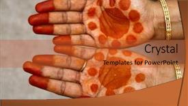  Presentation with design - Audience pleasing PPT theme consisting of set up - couple setting up a tent backdrop and a tawny brown colored foreground.