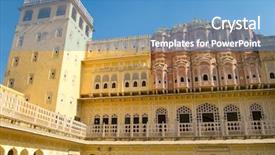  Presentation with rajasthan - PPT layouts with hindu muslim - famous rajasthan landmark - hawa background and a teal colored foreground