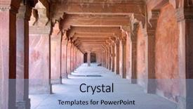  Presentation with agra - Beautiful PPT layouts featuring hindu muslim - passage of agra fort backdrop and a light blue colored foreground