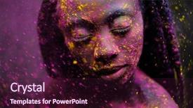  Presentation with african tribes - PPT layouts with tribes india - african woman with colourful powder background and a wine colored foreground