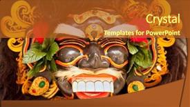  Presentation with bali - Theme featuring colorful introduction team - two business colleagues shaking hands background and a light gray colored foreground