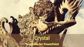  Presentation with bali statue - Amazing presentation theme having stone statue on bali indonesia backdrop and a tawny brown colored foreground