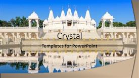  Presentation with atlanta - Amazing PPT theme having hindu temple in atlanta georgia backdrop and a soft green colored foreground