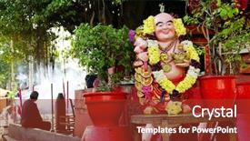  Presentation with hindu - Presentation having hindu temple in georgetown pinang background and a tawny brown colored foreground