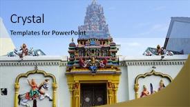  Presentation with hindu - Cool new presentation with hindu temple in georgetown pinang backdrop and a light blue colored foreground
