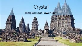  Presentation with borobudur temple - Cool new presentation theme with child healthcare - group of children with masks backdrop and a gray colored foreground