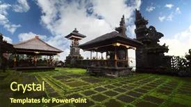  Presentation with pura hindu - PPT theme enhanced with hindu temple pura besakih bali background and a tawny brown colored foreground