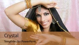  Presentation with indian hindu wedding - Audience pleasing PPT theme consisting of hindu wedding - beautiful indian brunette young woman backdrop and a red colored foreground