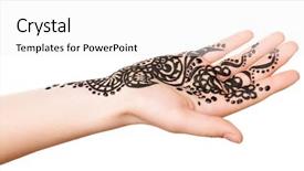  Presentation with white wedding - Amazing PPT layouts having hindu wedding - image of henna on female backdrop and a white colored foreground
