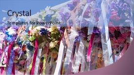  Presentation with traditional craft - Amazing theme having hinduism wedding - garlands of flowers backdrop and a light blue colored foreground