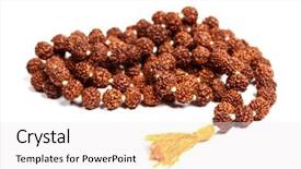  Presentation with prayer - Presentation having hinduist japa mala prayer bead background and a white colored foreground