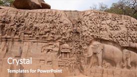  Presentation with kings - Presentation having hindu devotion - one of the ancient architectural background and a coral colored foreground