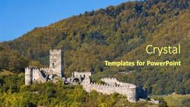  Presentation with unesco - Slides consisting of hinterhaus-castle-ruins-ruine-hinterhaus background and a  colored foreground