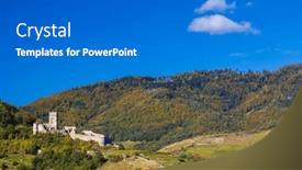  Presentation with castle - Presentation with hinterhaus-castle-ruins-ruine-hinterhaus and a gray colored foreground