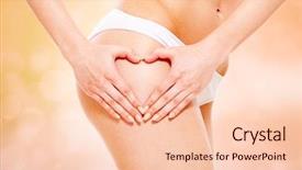  Presentation with feminine - PPT layouts enhanced with hip and hands like heart background and a  colored foreground