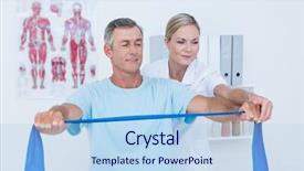  Presentation with doctor and patient medical consultation - Cool new theme with doctor examining her patient back backdrop and a  colored foreground