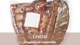  Presentation with ribs - Cool new PPT theme with scapula - vacuum packed smoked pork ribs backdrop and a coral colored foreground